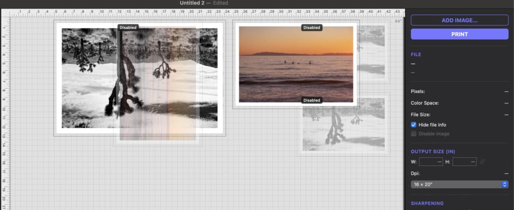 images disabled on the canvas