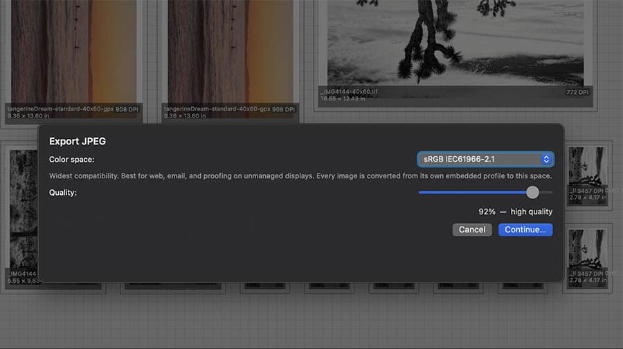 Screenshot of the NestPrint nesting UI
